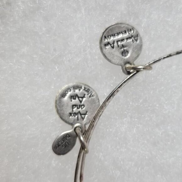 Alex & Ani Clear Gold Beaded Charm Adjustable Bracelet - Picture 3 of 3